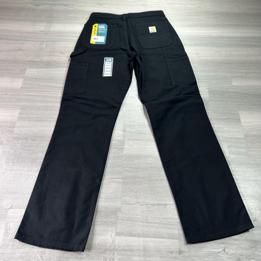 Carhartt Rugged Flex Utility Pants Mens 29x32 Black Relaxed Fit Carpenter